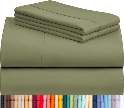 LClub Luxury 4-Piece Cooling Microfiber Sheet Set
