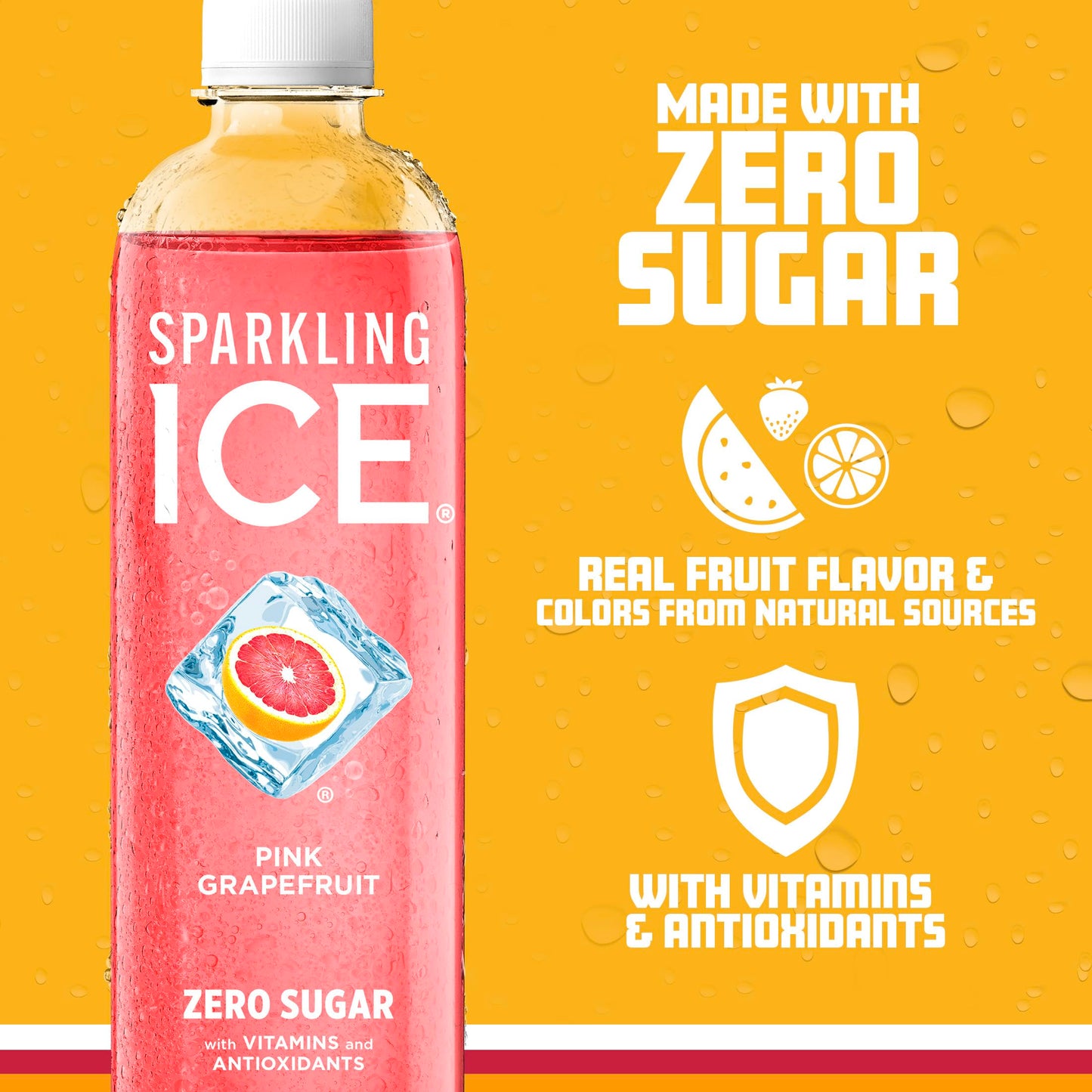 Sparkling Ice, Black Cherry Sparkling Water, Zero Sugar Flavored Water, with Vitamins and Antioxidants, Low Calorie Beverage, 17 fl oz Bottles (Pack of 12)