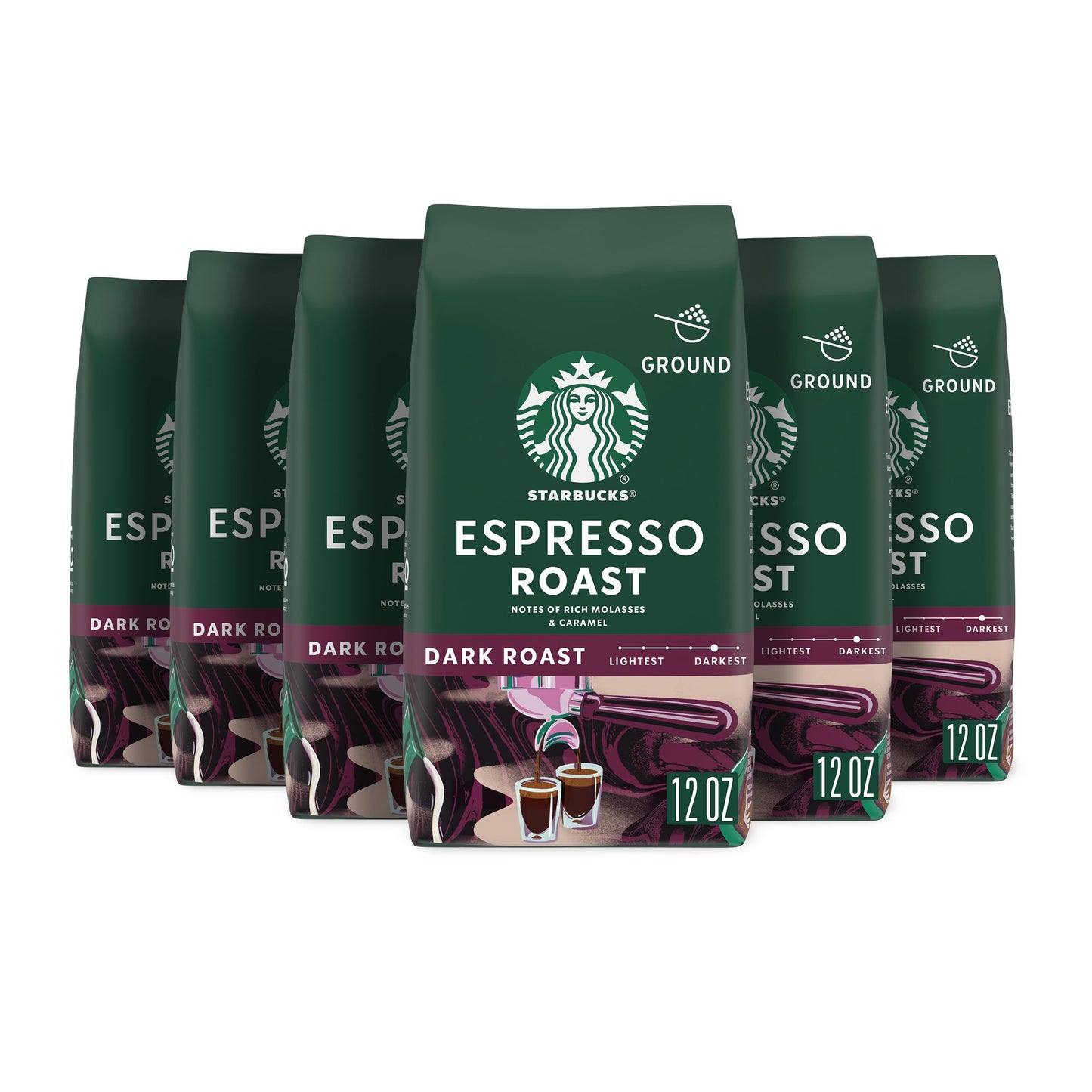 Starbucks Ground Coffee, Dark Roast Coffee, French Roast, 100% Arabica, 1 bag (28 oz)