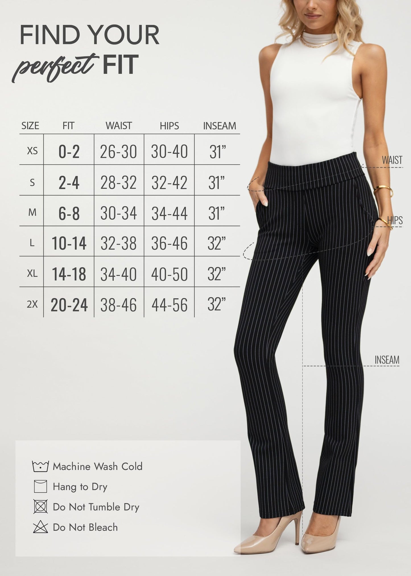 Conceited Dress Pants Women - Stretchy - Tummy Control - All Day Comfort Wear to Work - Womens Pants in Regular and Plus Size