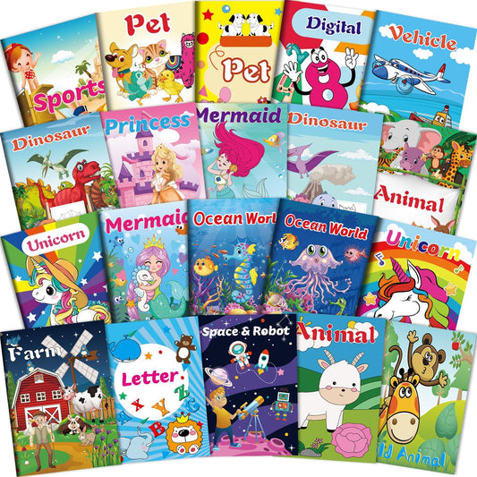 Kalysky 20Pack Coloring Books for Kids Ages 4-8 (5.1 x 7 inch),Mini Coloring Books for Kids Party Favors,Bulk Coloring Book for Toddlers Ages 2-4