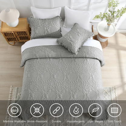 Multiple Colors & Sizes (Twin, Full/Queen, King) – Lightweight 3-Piece Microfiber Bedding