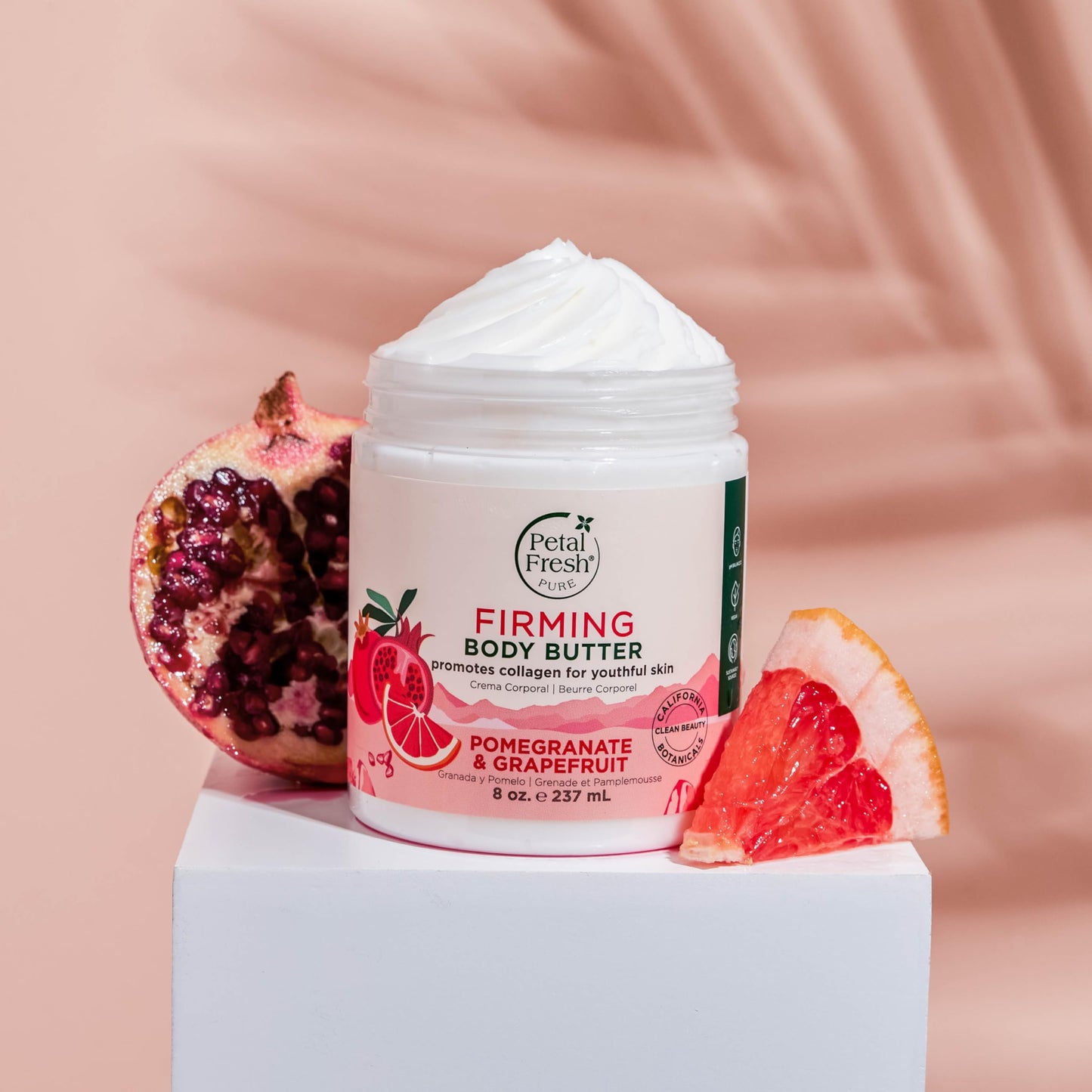 Petal Fresh Pure Perfecting Guava Nectar Body Butter, Organic Coconut Oil, Argan Oil, Shea Butter, Promotes Healthy Skin, Vegan and Cruelty Free, 8 oz (Guava Nectar)