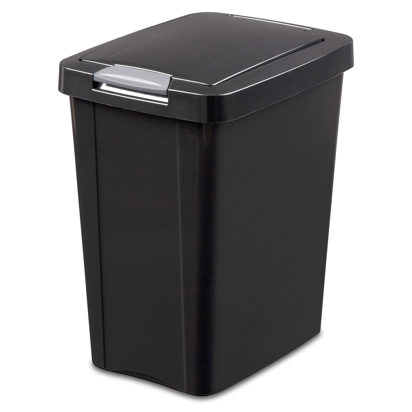 Poubelle à couvercle tactile en plastique noir Sterilite 10439004 de 7,5 gallons 