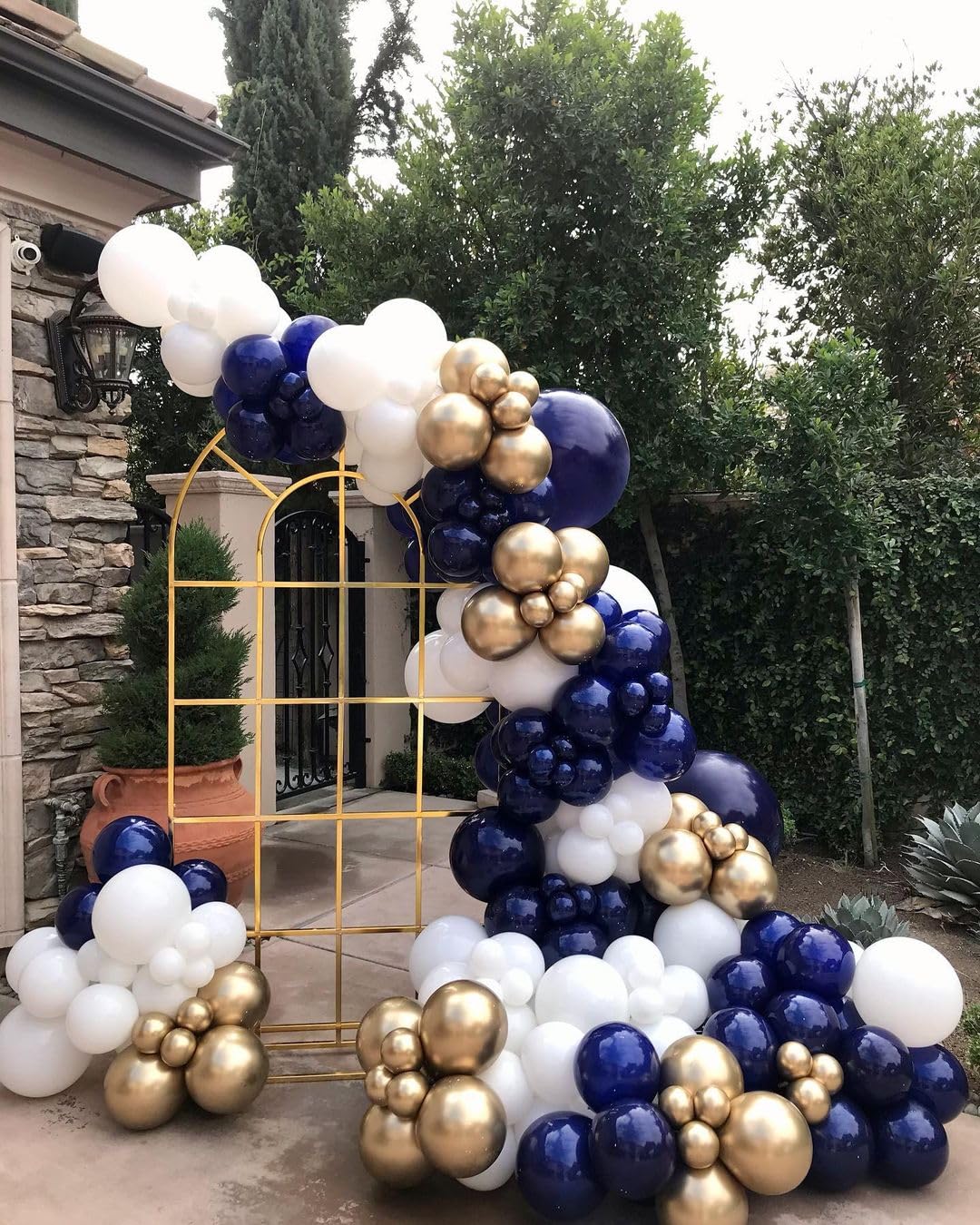 White and Gold Balloons 12 inch, 60pcs Gold and White Party Balloons with Gold Confetti Balloons for Wedding Baby Shower Birthday Bridal Shower Baptism Party Decoration