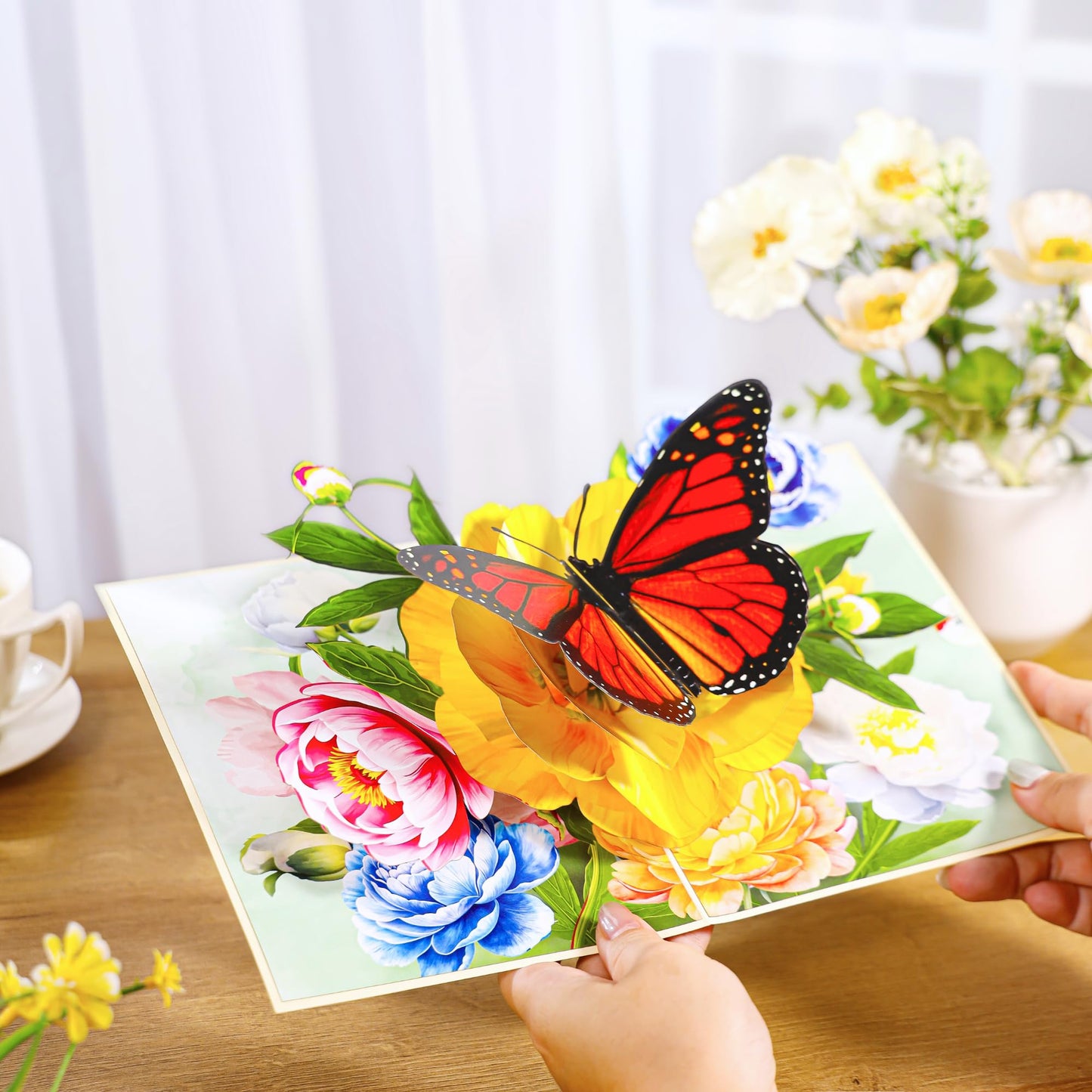 Pop Up Anniversary Card, 3D Cards 6x8 inch