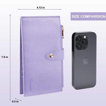 Travelambo RFID Wallet Women Large Size Bifold Multi Card Wallet Case with Zipper Pocke Credit Card Holder for Women