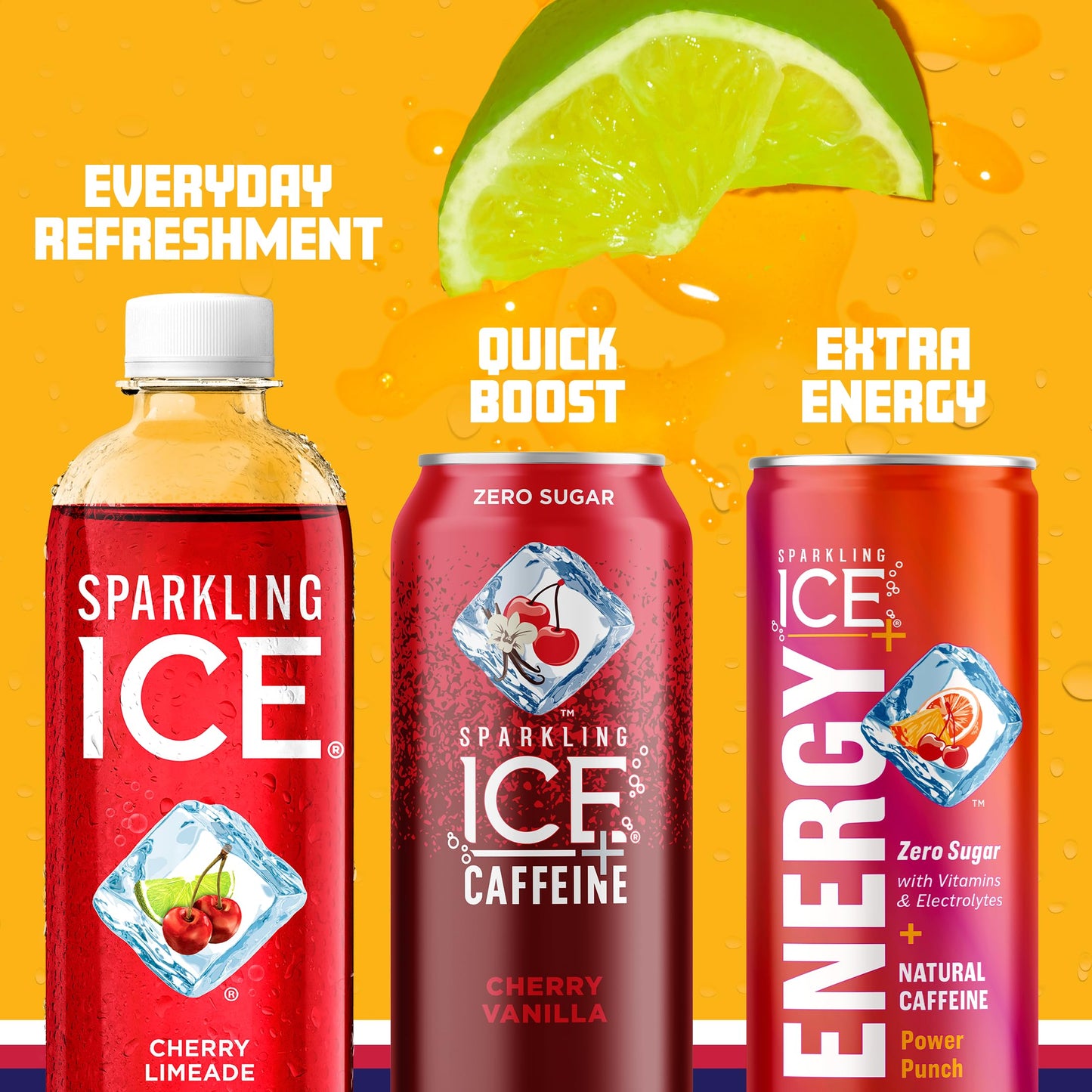 Sparkling Ice, eau pétillante à la cerise noire, eau aromatisée sans sucre, avec vitamines et antioxydants, boisson à faible teneur en calories, bouteilles de 17 fl oz (paquet de 12) 