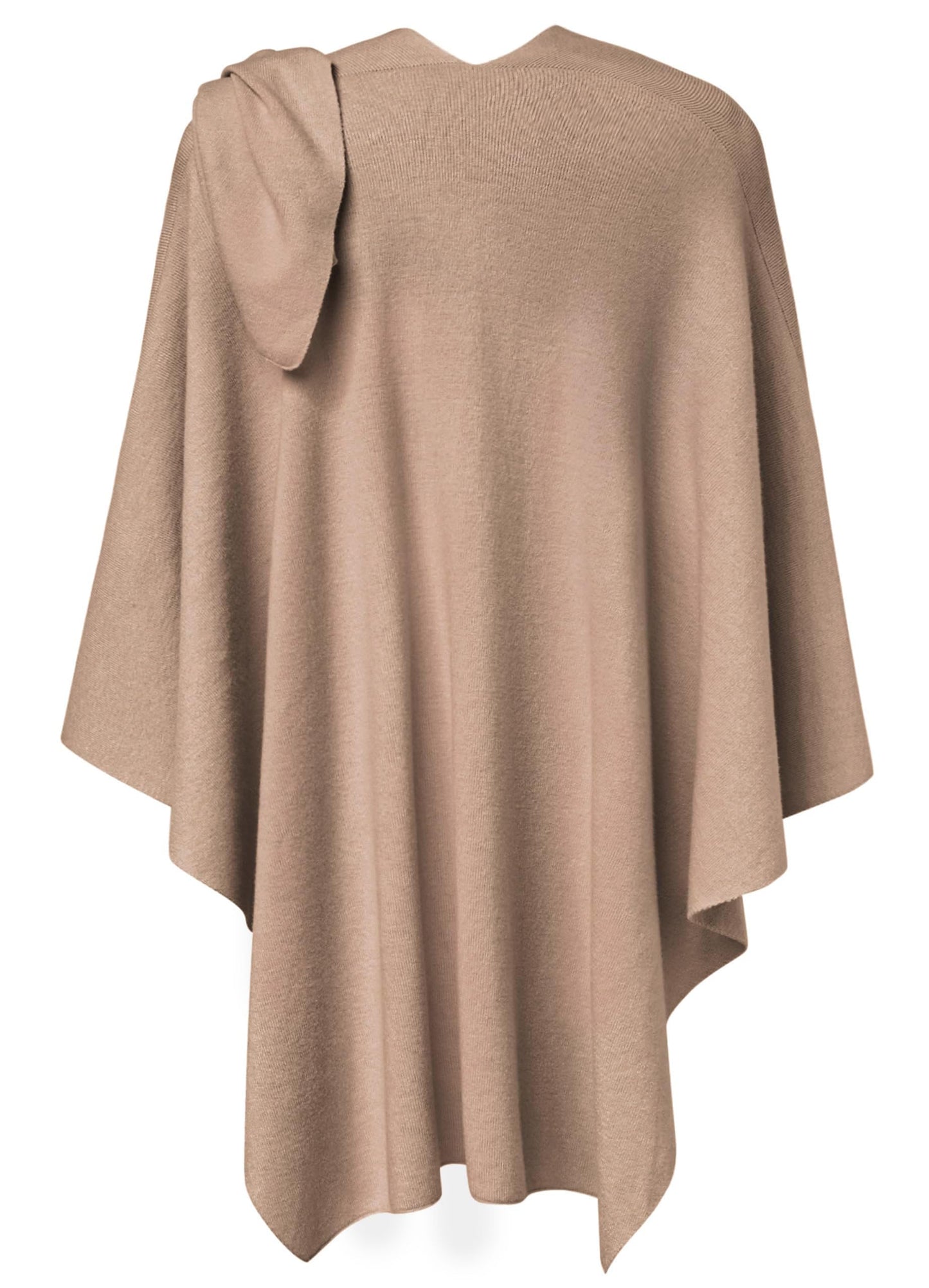 PULI Femmes Grand Poncho Croisé Sur Le Devant Pull Enveloppant Topper Tricoté Élégant Châles Cape pour l'Automne Hiver