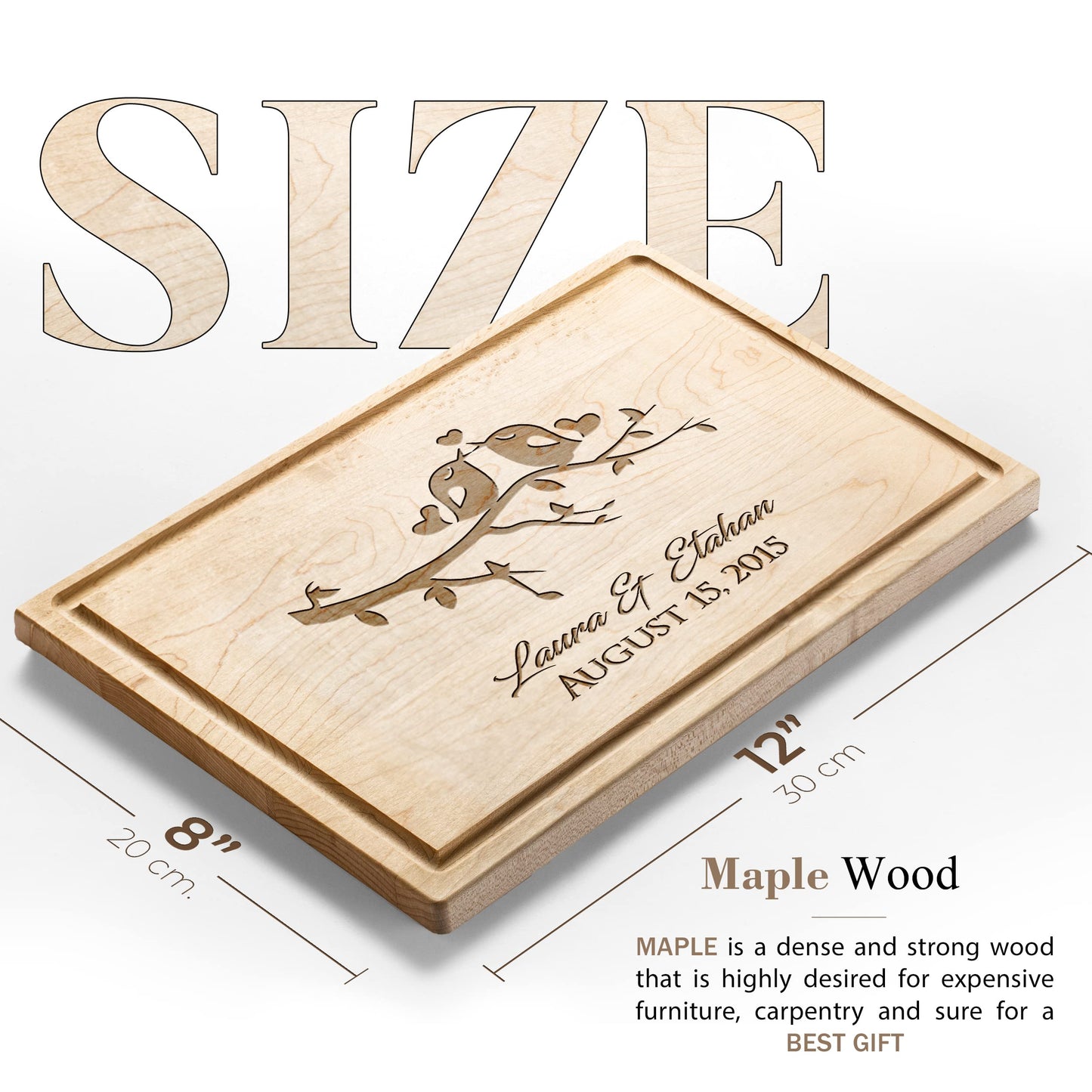 Personalized Walnut Cutting Board with Coasters, Mineral Oil and Gift Wrap Available - Customize Your Own Chopping Board Made in USA (Design 22, 3. Walnut 17"x11")