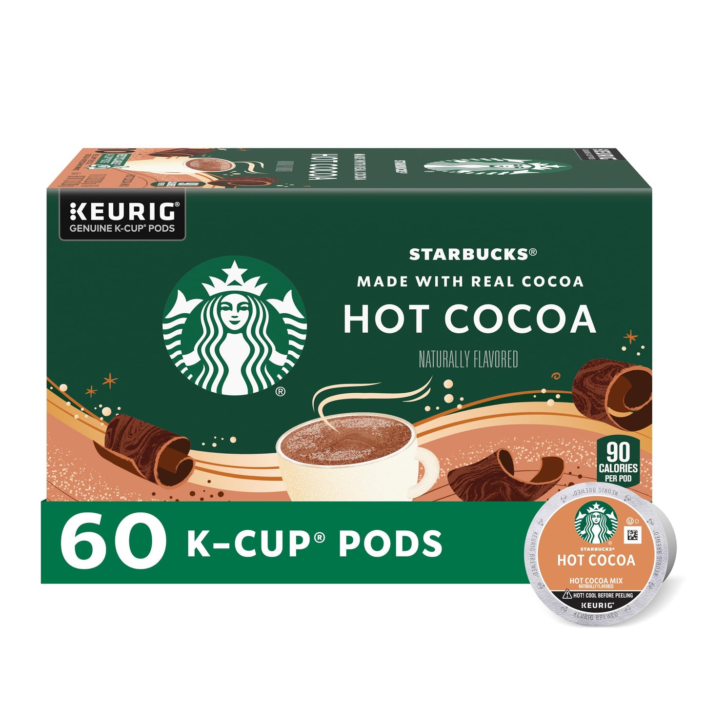 Capsules de café Starbucks K-Cup, pack de variétés de café naturellement aromatisé pour les cafetières Keurig, 100 % arabica, 1 boîte (40 capsules) 