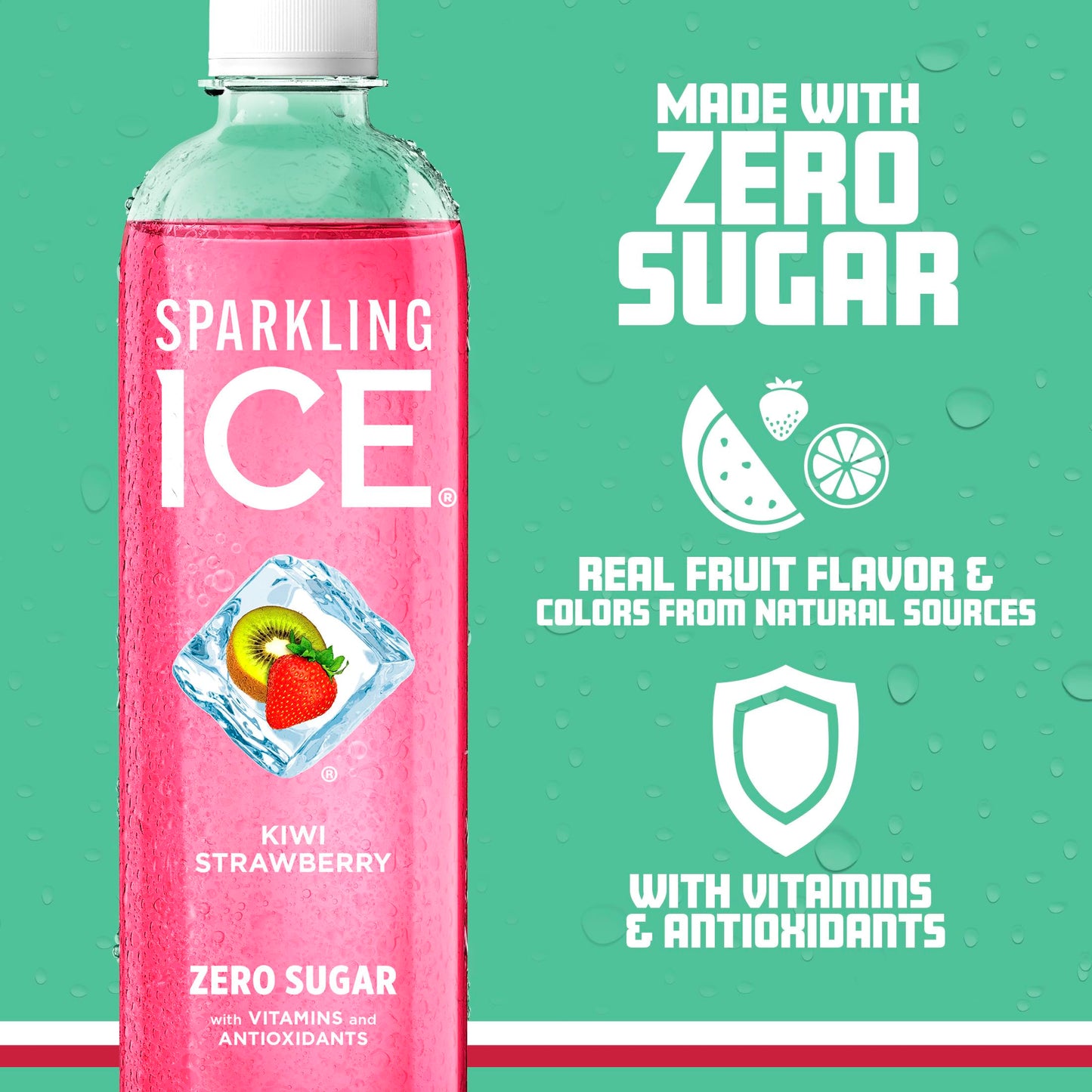 Sparkling Ice, Black Cherry Sparkling Water, Zero Sugar Flavored Water, with Vitamins and Antioxidants, Low Calorie Beverage, 17 fl oz Bottles (Pack of 12)