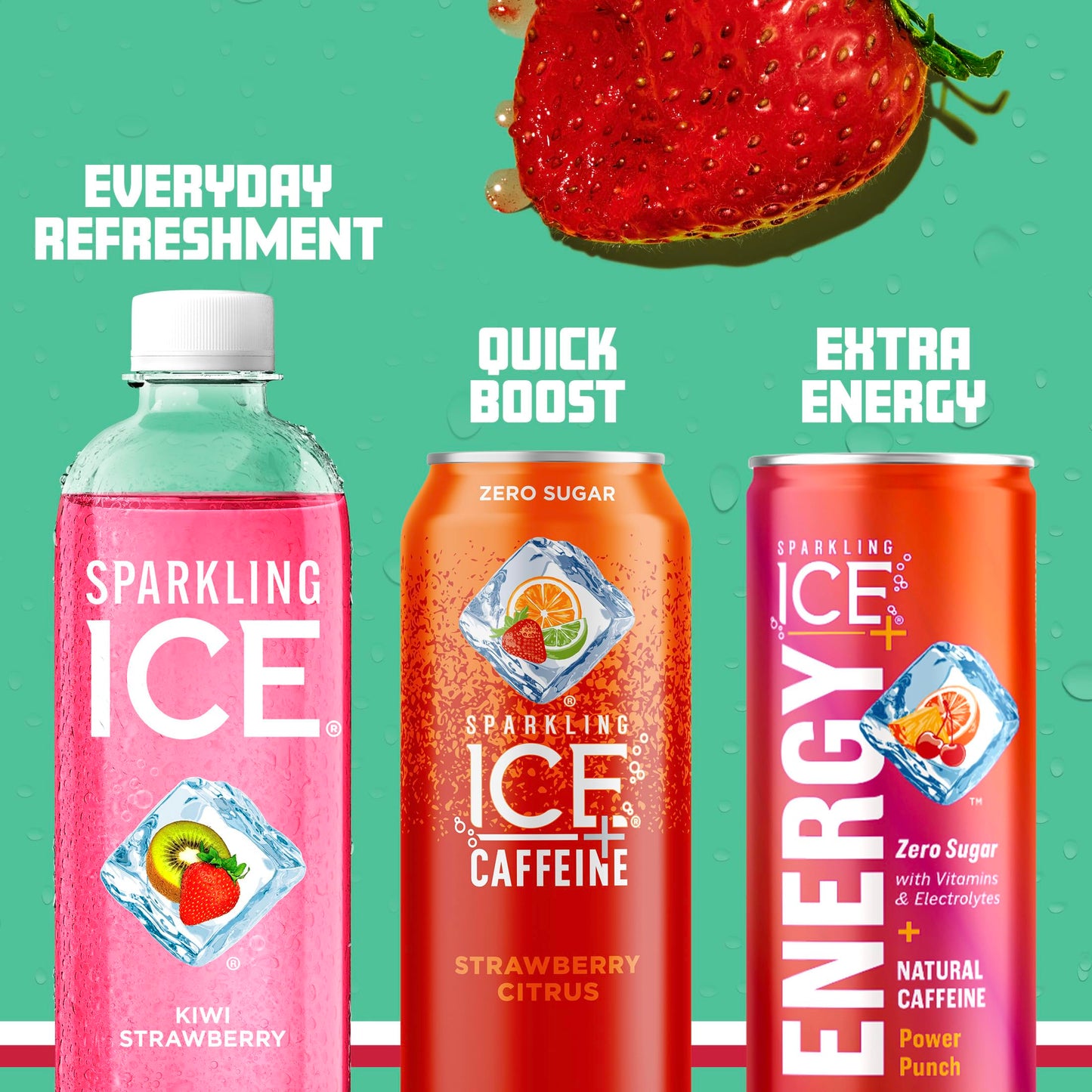 Sparkling Ice, eau pétillante à la cerise noire, eau aromatisée sans sucre, avec vitamines et antioxydants, boisson à faible teneur en calories, bouteilles de 17 fl oz (paquet de 12) 