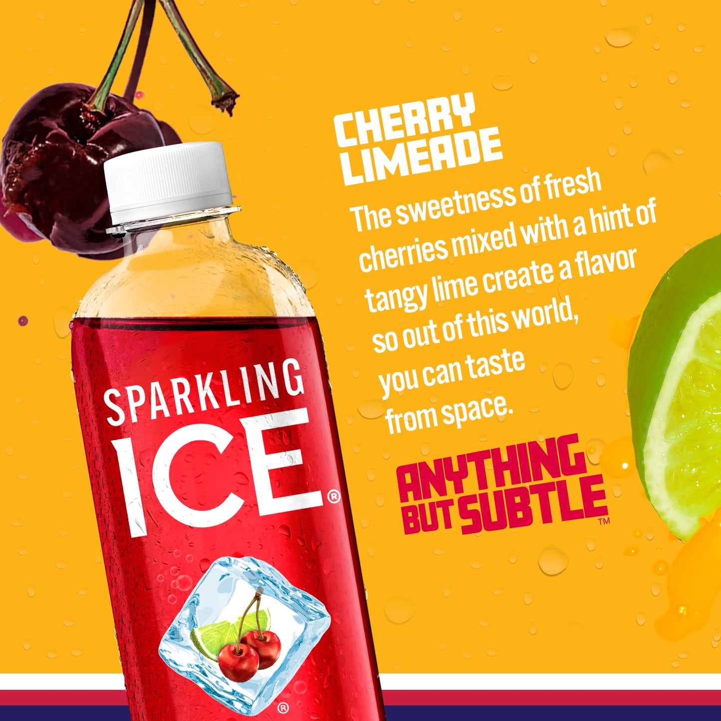 Sparkling Ice, eau pétillante à la cerise noire, eau aromatisée sans sucre, avec vitamines et antioxydants, boisson à faible teneur en calories, bouteilles de 17 fl oz (paquet de 12) 