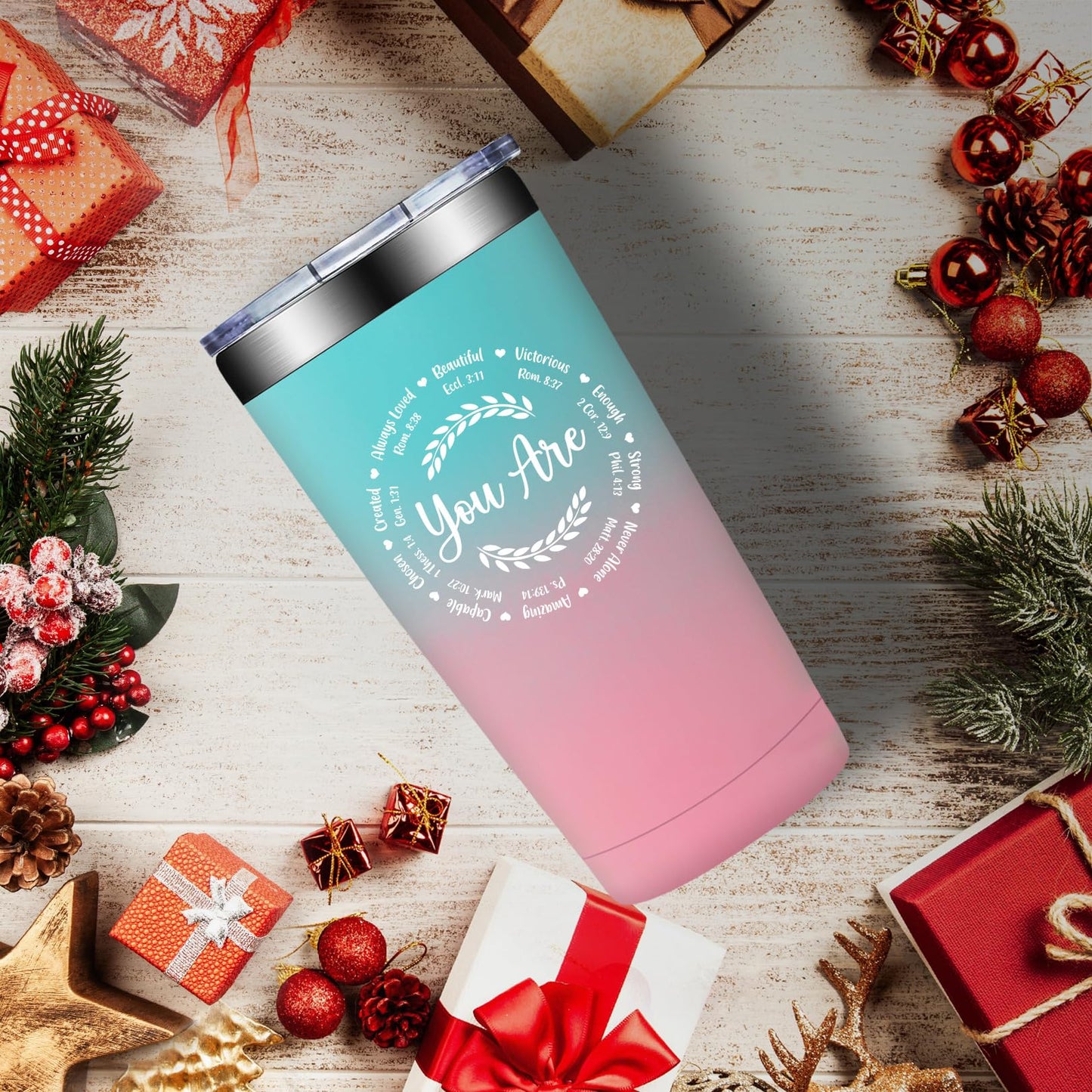 Fufendio Christian Gifts for Women - Inspirational Gifts, Christmas Gifts for Women - Birthday Mothers Day Gifts for Mom, Wife - Friendship Gifts for Women Friends - Christian Tumbler 20oz