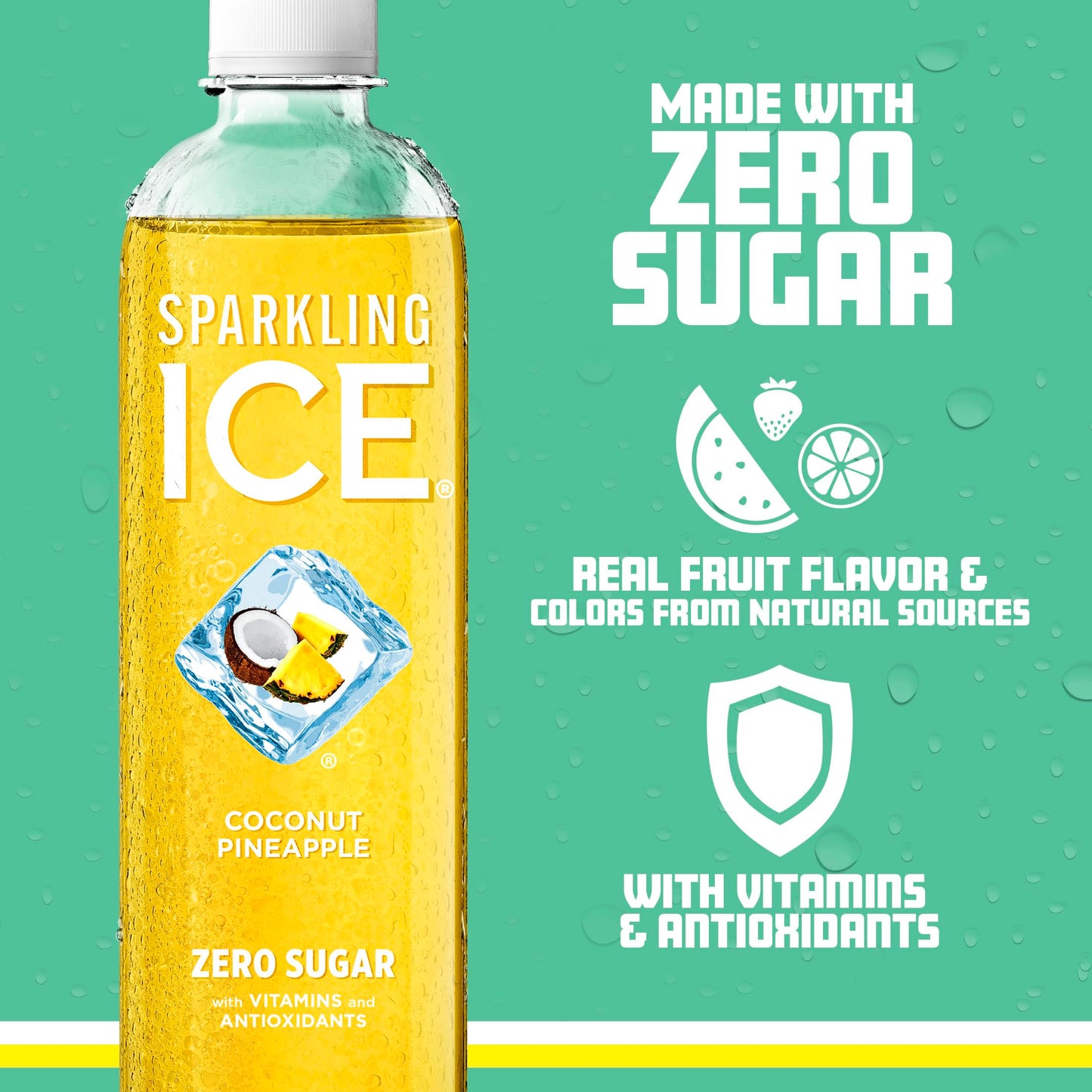 Sparkling Ice, eau pétillante à la cerise noire, eau aromatisée sans sucre, avec vitamines et antioxydants, boisson à faible teneur en calories, bouteilles de 17 fl oz (paquet de 12) 