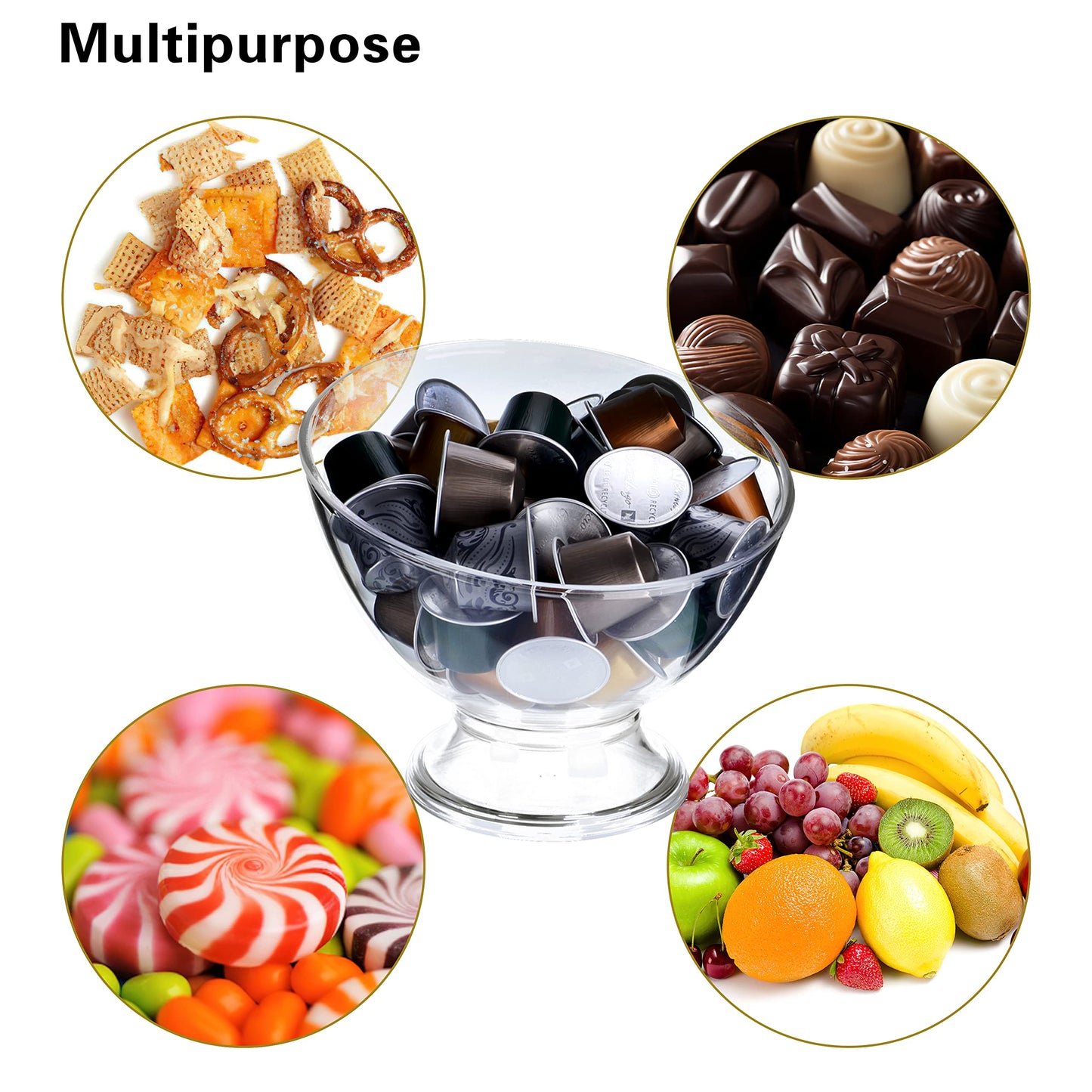 MOLFUJ Coffee Pods Holder Plastic, Coffee Pod Storage Compatible with Nespresso Vertuo Pods, Small K Cup Holder Coffee Pod Organizer for Keurig Kcup Storage (1)