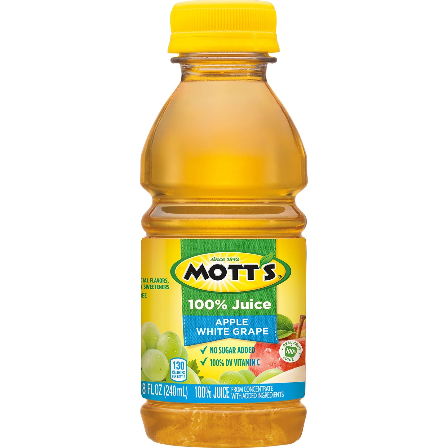 Mott's 100 % Original Apfelsaft, 8-fl-oz-Flaschen, 24 Stück (4 Packungen mit 6 Stück), 2 Portionen Obst, 100 % Fruchtsaft, glutenfrei, koffeinfrei, koscher, enthält keine künstlichen Farbstoffe oder Süßstoffe 