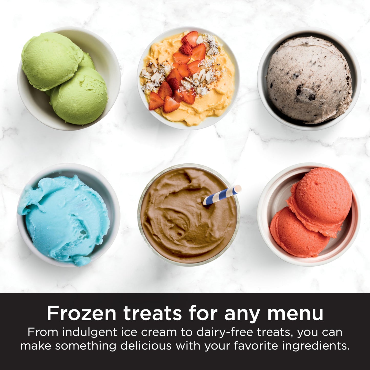 Ninja NC301 CREAMi Ice Cream Maker – 7 Programs, 2 Pint Containers, Lids