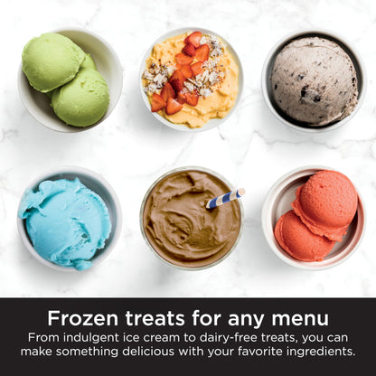 Ninja NC301 CREAMi Ice Cream Maker – 7 Programs, 2 Pint Containers, Lids