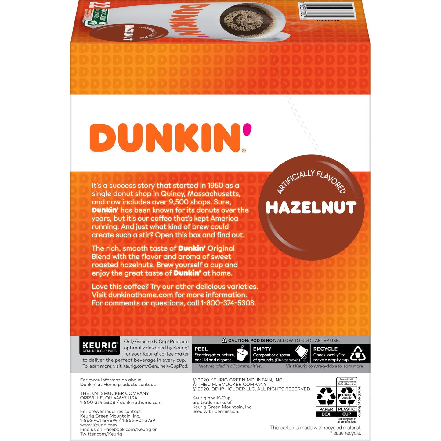 Dunkin‘ Bestseller-Kaffee-Vielfaltspaket, 60 Keurig K-Cup-Pads 