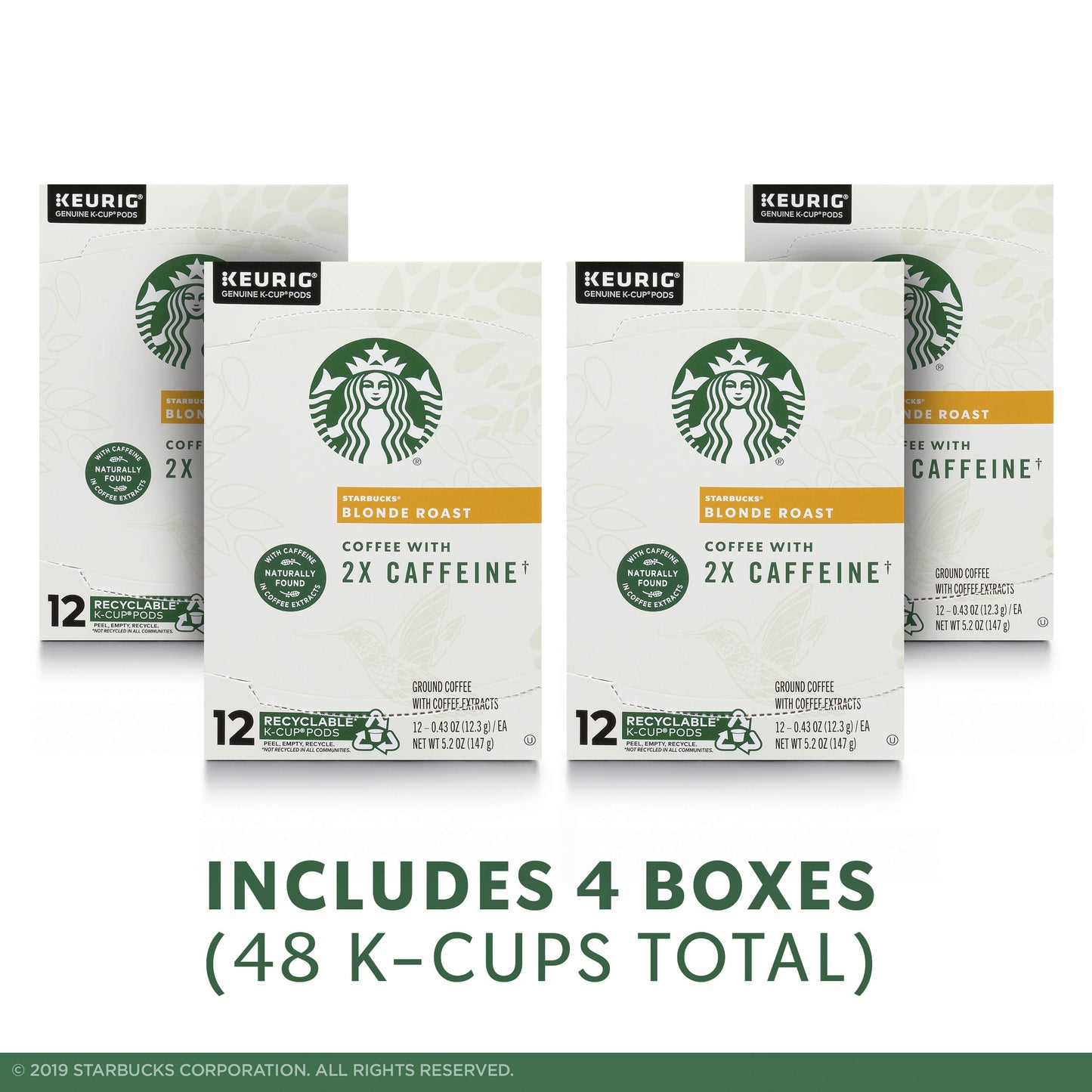 Capsules de café Starbucks K-Cup, pack de variétés de café naturellement aromatisé pour les cafetières Keurig, 100 % arabica, 1 boîte (40 capsules) 