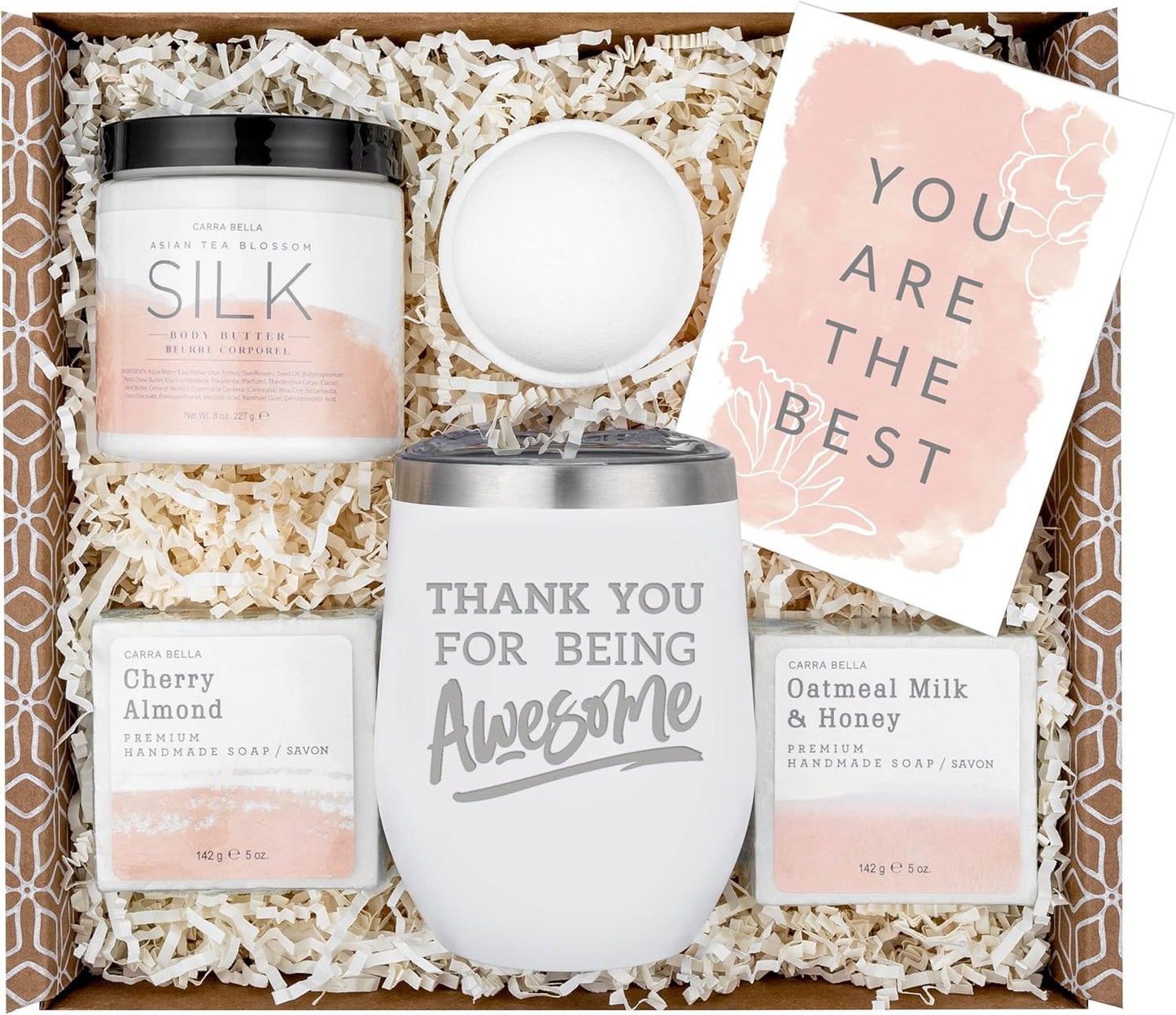 Sodilly Thank You Gifts for Women - Thank You Gifts Basket for Employees - You Are Awesome Spa Appreciation Gift Box with Tumbler - You Got This Appreciation Gifts for Coworker Boss Teacher