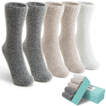 5 Pairs Fuzzy Soft Cozy Comfortable Socks for Women, Casual Sleep Comfy Socks, Perfect Warm Winter Gifts for Women