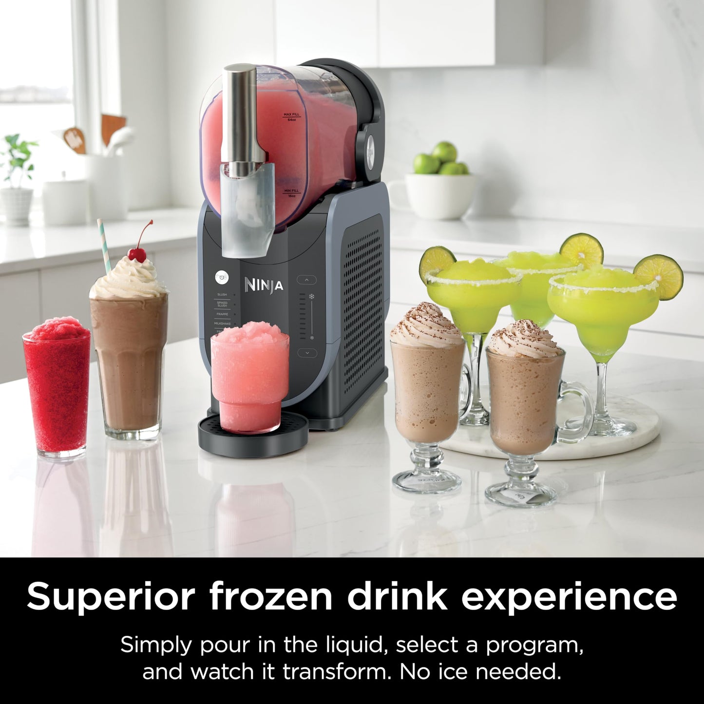 Ninja SLUSHi FS301 Frozen Drink Machine – RapidChill, 88oz, 5 Programs, Black