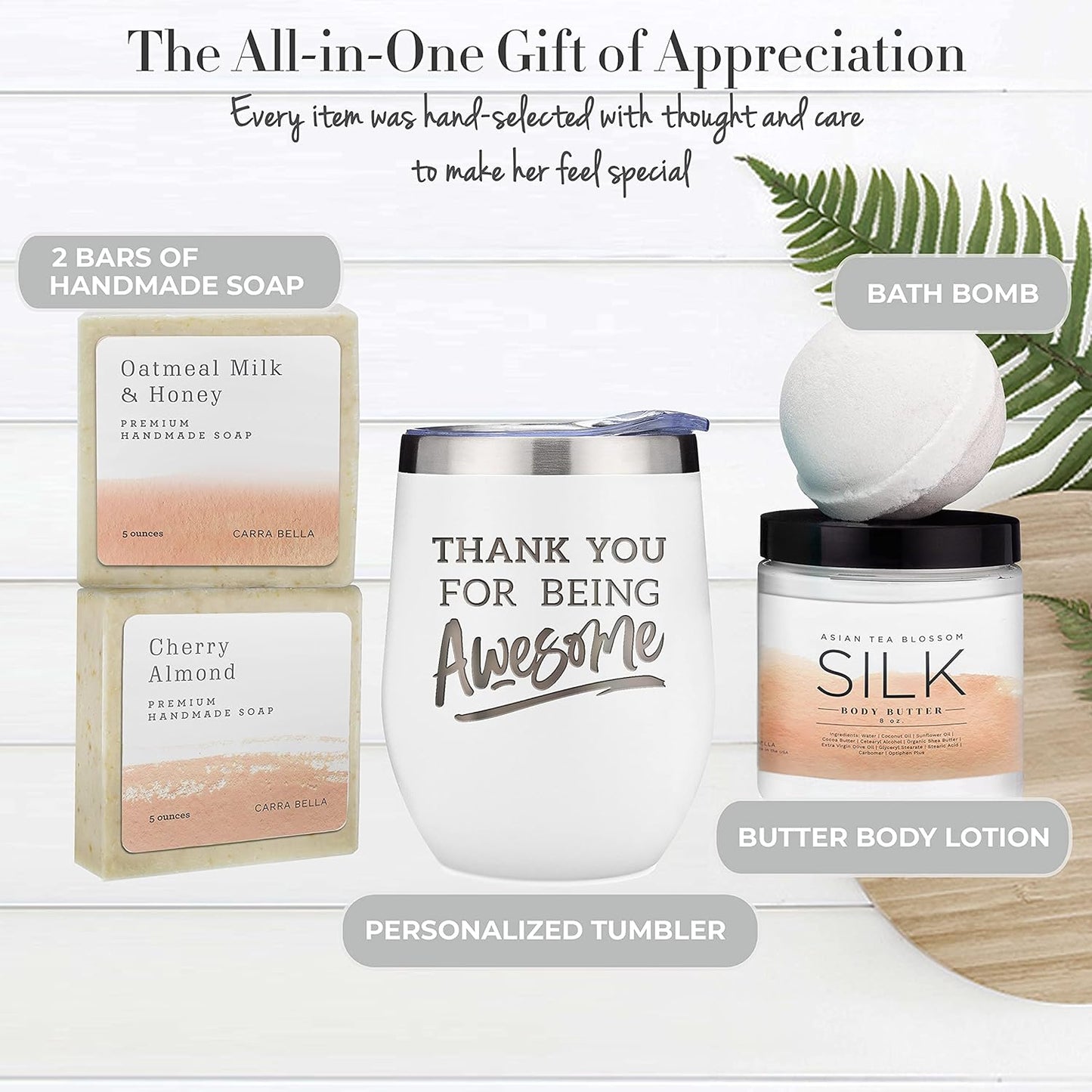 Sodilly Thank You Gifts for Women - Thank You Gifts Basket for Employees - You Are Awesome Spa Appreciation Gift Box with Tumbler - You Got This Appreciation Gifts for Coworker Boss Teacher