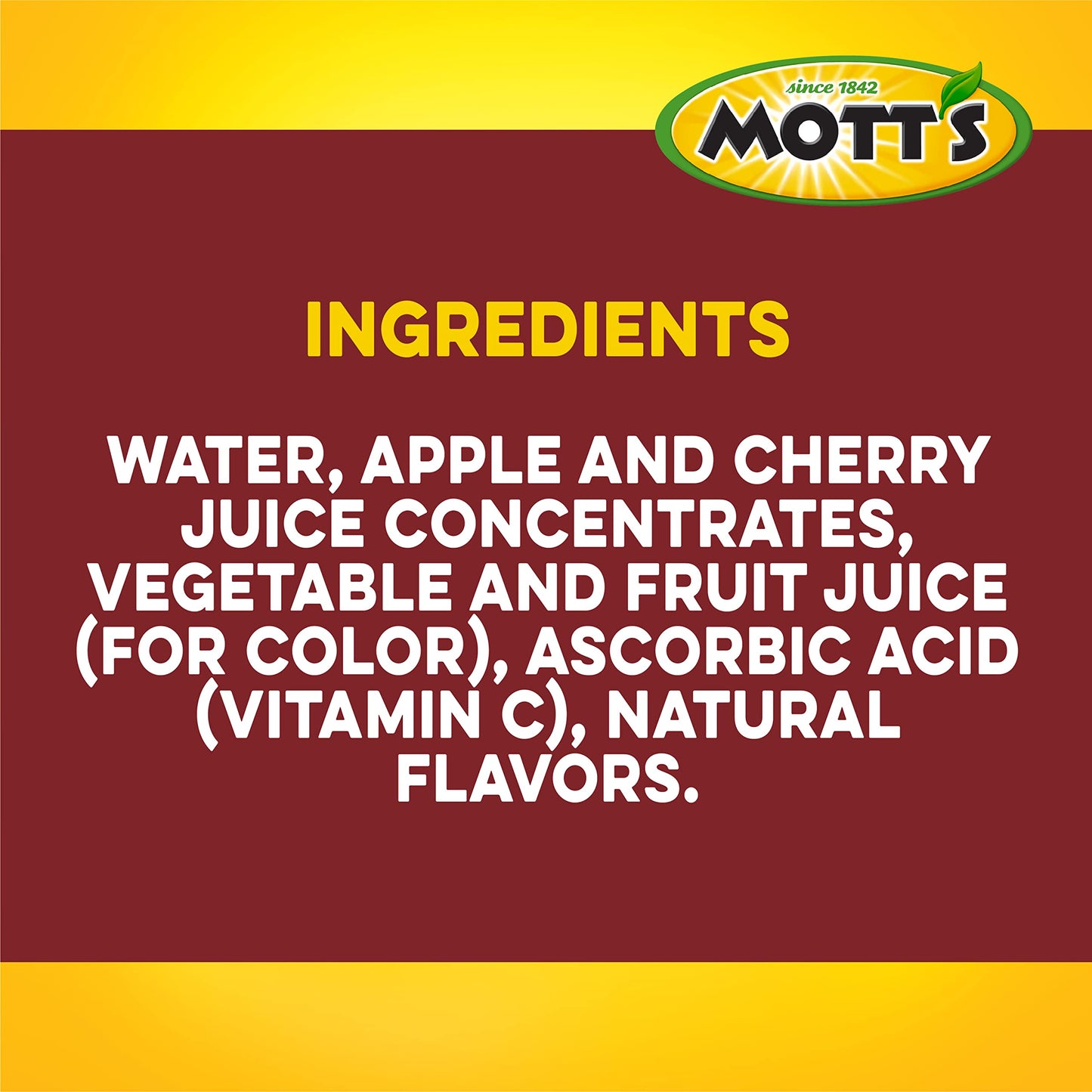 Mott's 100% Original Apple Juice, 8 Fl Oz Bottles, 24 Count (4 Packs Of 6), 2 Servings Of Fruit, 100% Fruit Juice, Gluten-free, Caffeine-free, Kosher, Contains No Artificial Colors Or Sweeteners