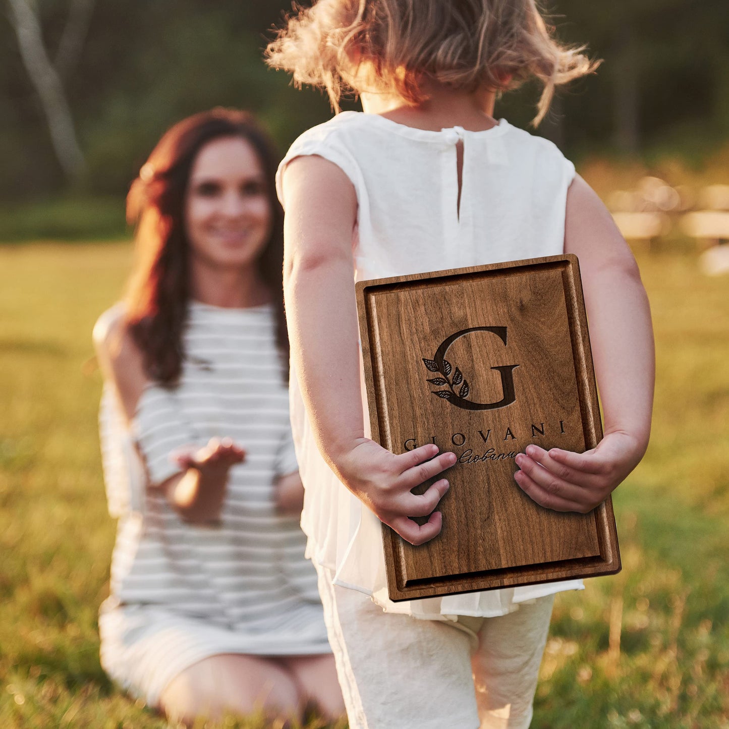 Personalized Walnut Cutting Board with Coasters, Mineral Oil and Gift Wrap Available - Customize Your Own Chopping Board Made in USA (Design 22, 3. Walnut 17"x11")