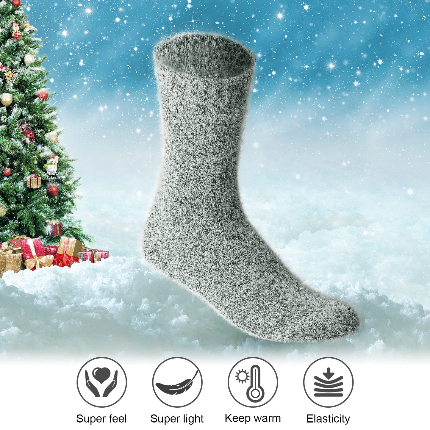 5 Pairs Fuzzy Soft Cozy Comfortable Socks for Women, Casual Sleep Comfy Socks, Perfect Warm Winter Gifts for Women