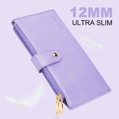 Travelambo RFID Wallet Women Large Size Bifold Multi Card Wallet Case with Zipper Pocke Credit Card Holder for Women