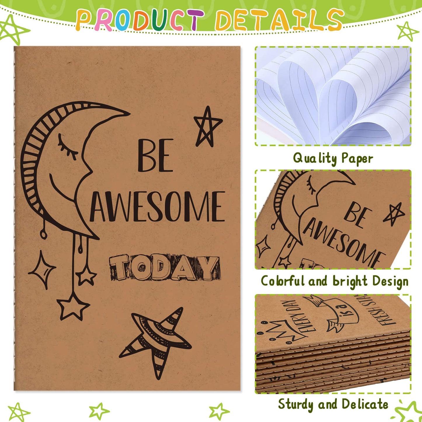 Zonon 24 Pcs Mini Colorful Notebooks Bulk Gifts, Funny Motivational Journals Notepads Inspirational Notepads Small Pocket Notebook Teacher Office Prizes Travel(Motivational Style)