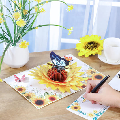 Pop Up Anniversary Card, 3D Cards 6x8 inch