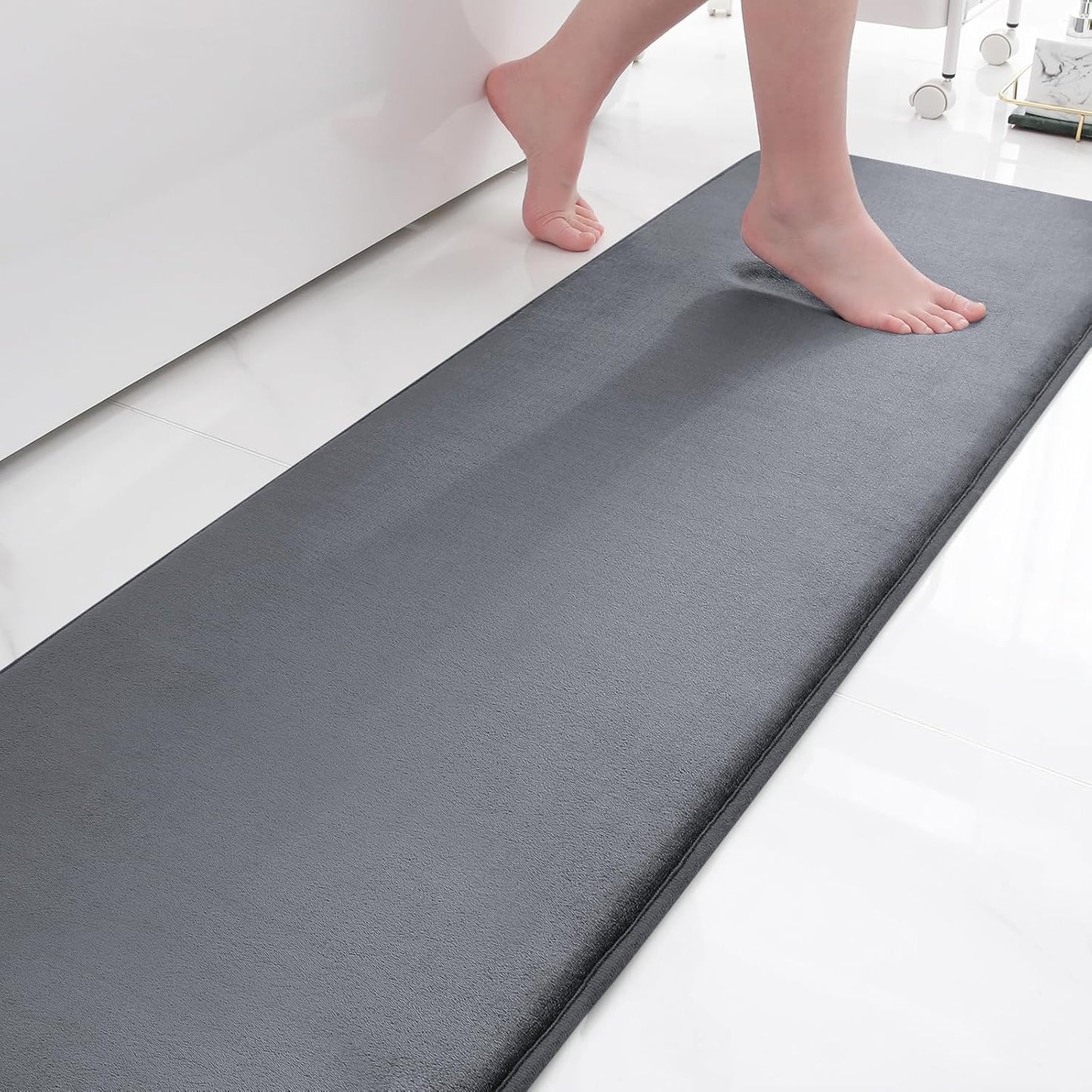 Smiry Memory Foam Bath Mat – Ultra Soft, Absorbent, Non-Slip Rug for Bathroom