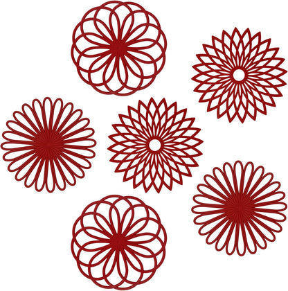 Smithcraft Silicone Trivet Mats – Set of 6 Heat-Resistant Pads for Hot Dishes, Pots & Pans