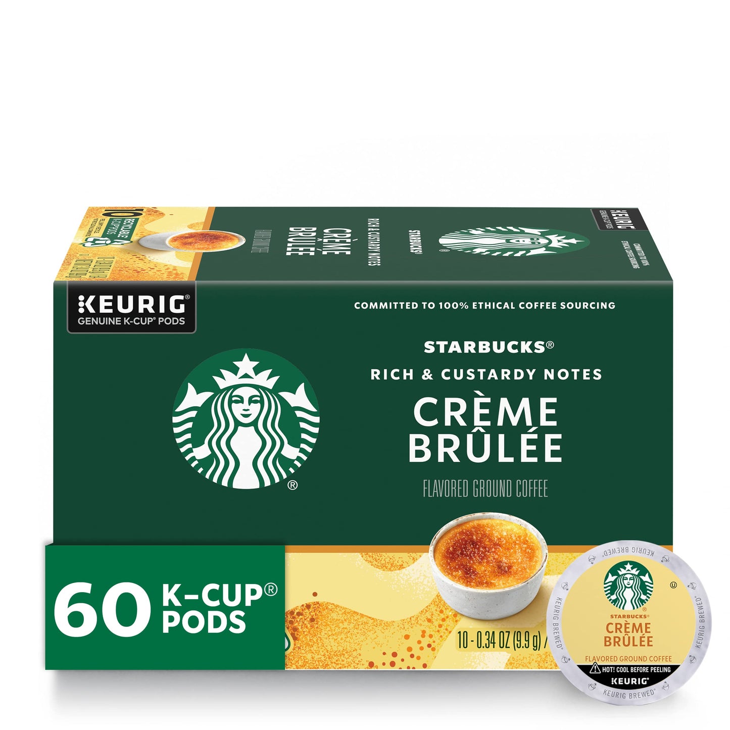 Capsules de café Starbucks K-Cup, pack de variétés de café naturellement aromatisé pour les cafetières Keurig, 100 % arabica, 1 boîte (40 capsules) 