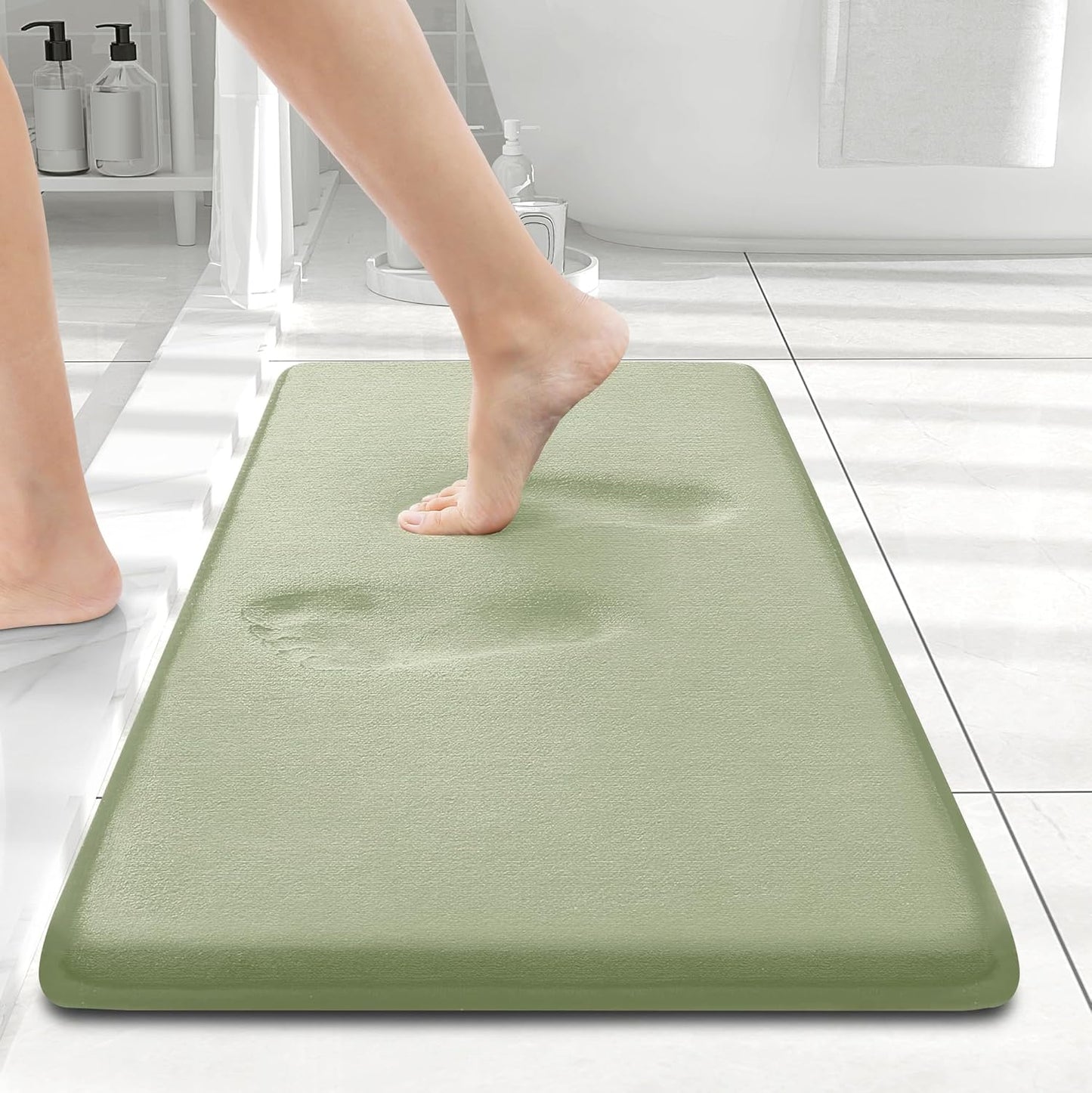 Smiry Memory Foam Bath Mat – Ultra Soft, Absorbent, Non-Slip Rug for Bathroom