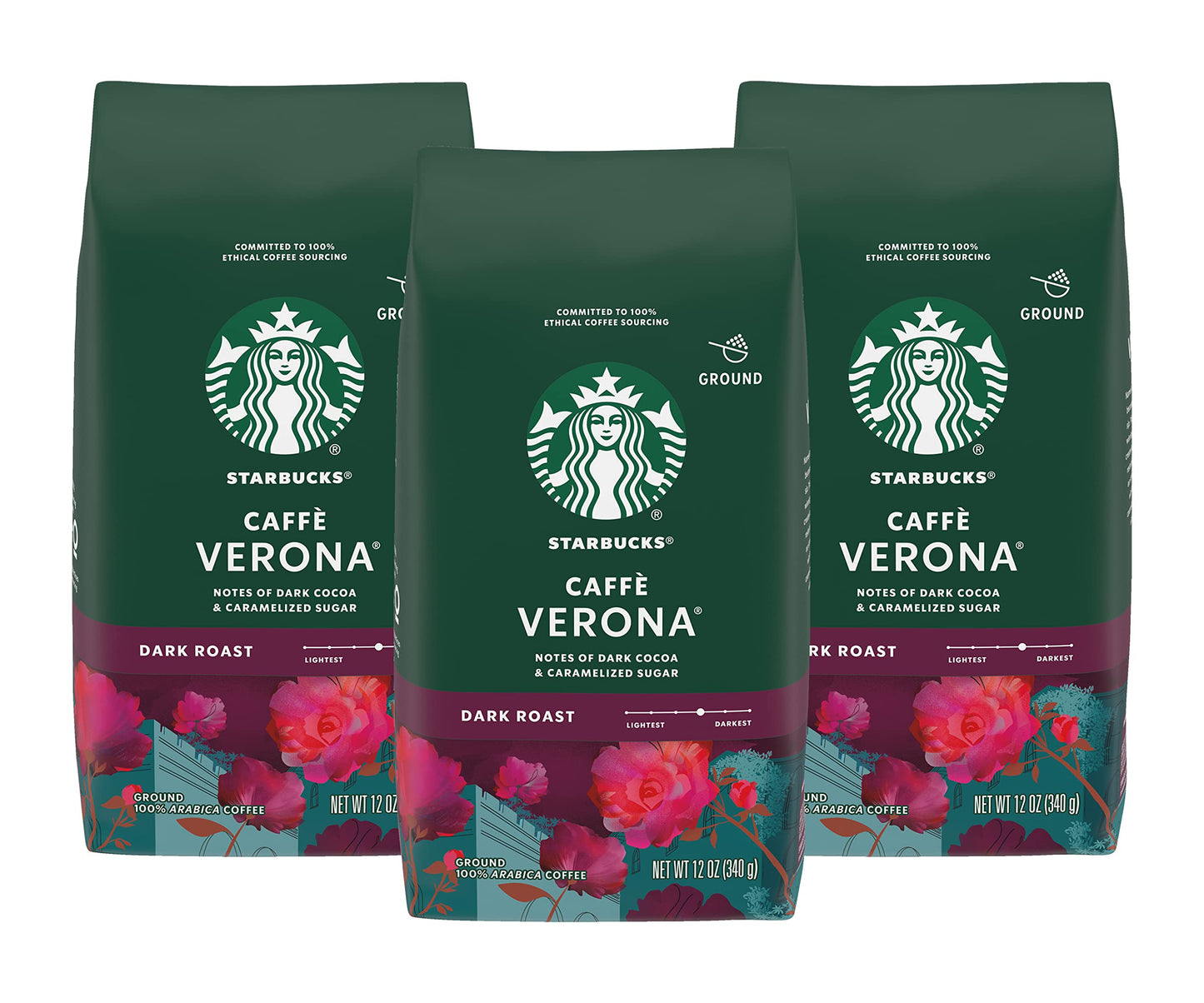 Starbucks Ground Coffee, Dark Roast Coffee, French Roast, 100% Arabica, 1 bag (28 oz)