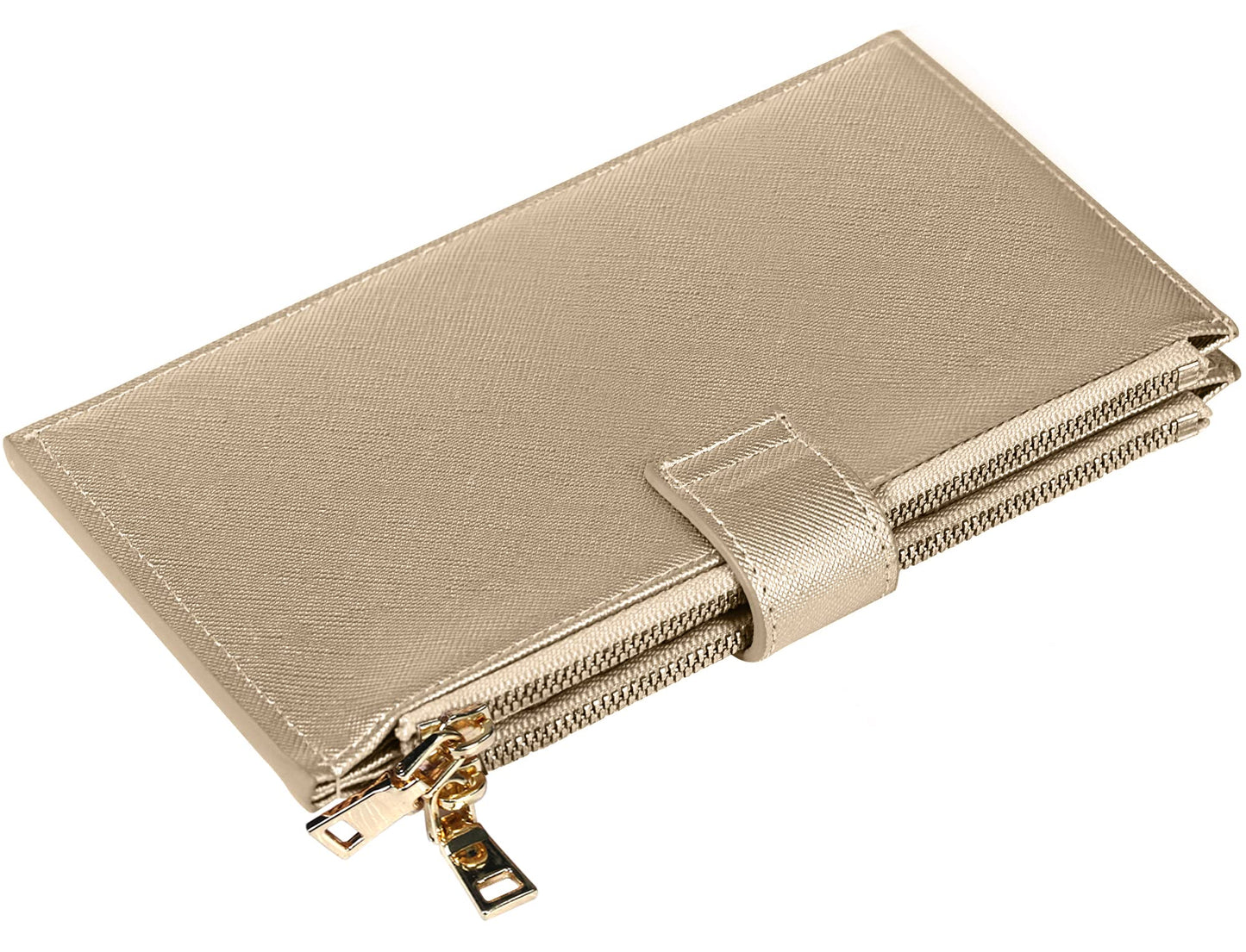 Travelambo RFID Wallet Women Large Size Bifold Multi Card Wallet Case with Zipper Pocke Credit Card Holder for Women
