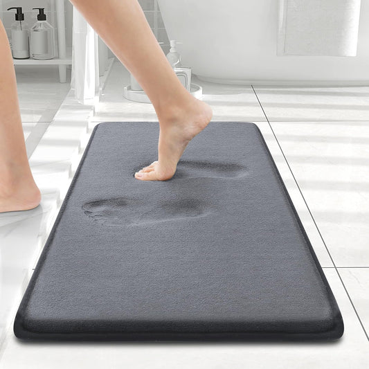 Smiry Memory Foam Bath Mat – Ultra Soft, Absorbent, Non-Slip Rug for Bathroom