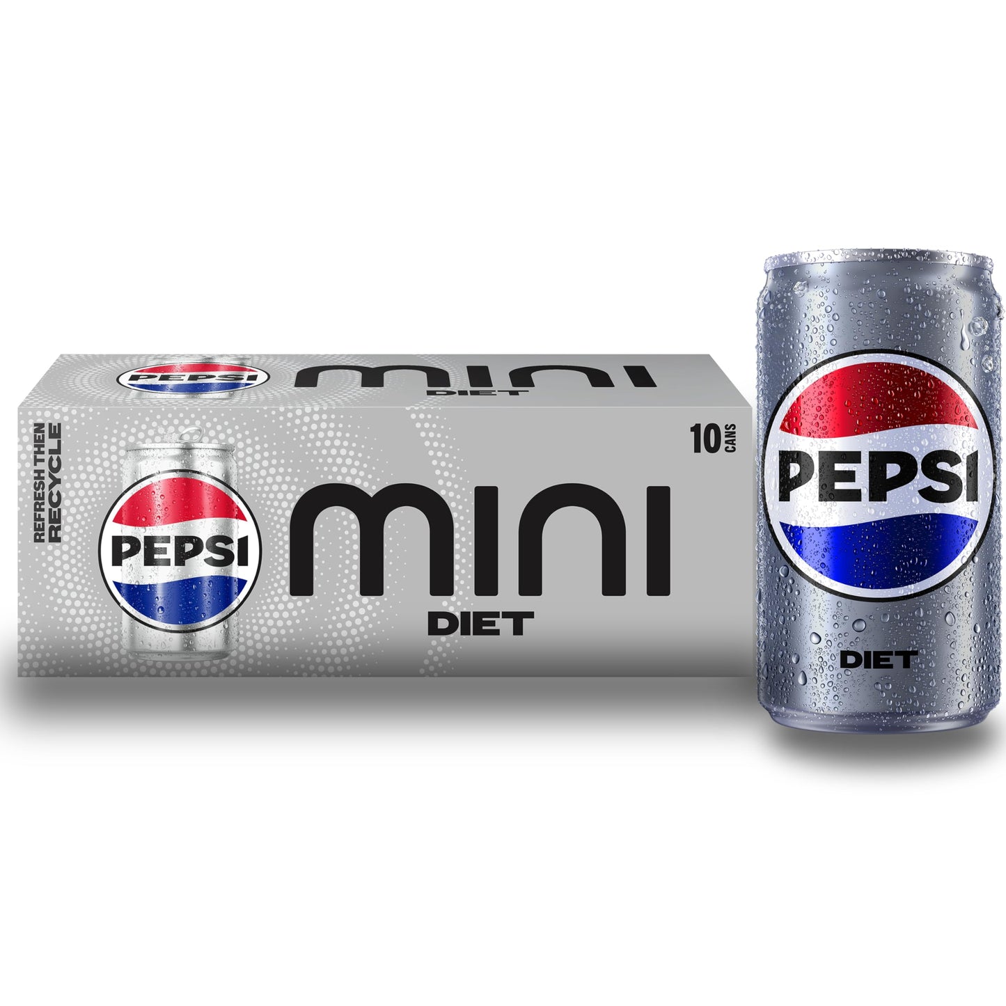 Pepsi Soda, 7.5 Ounce Mini Cans, (10 Pack) (Packaging May Vary)