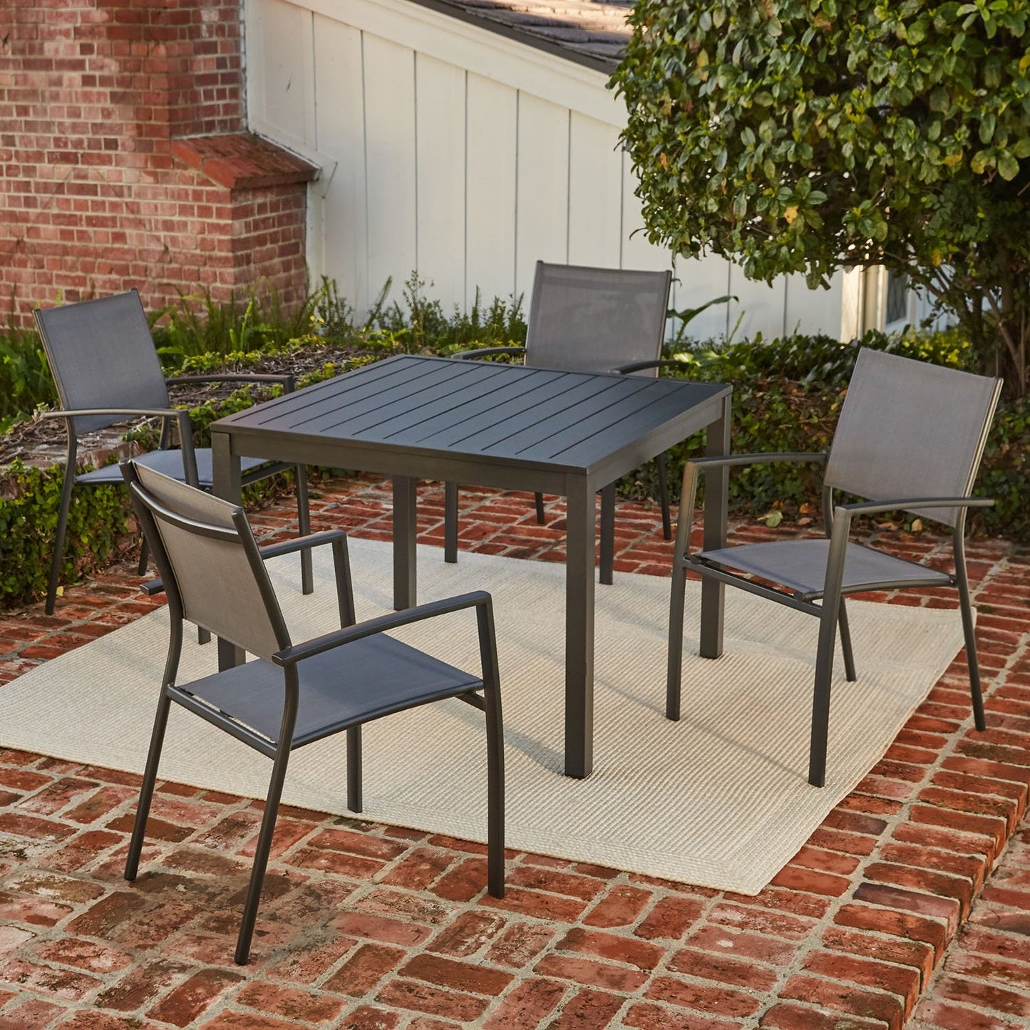 Hanover Naples 11-Piece Patio Dining Set with Rust Resistant Aluminum 40" x 118" Expanding Rectangular Dining Table w/ 10 High-Back Stackable Sling Chairs, Weather-Resistant Outdoor Dining Set for 10