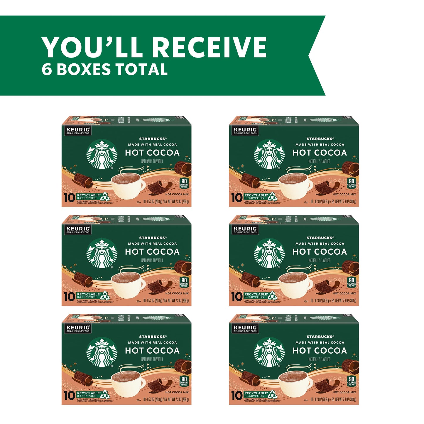 Starbucks K-Cup Coffee Pods, Naturally Flavored Coffee Variety Pack for Keurig Brewers, 100% Arabica, 1 Box (40 Pods)