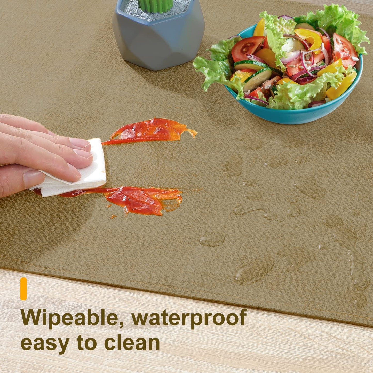 Wipeable Table Runner – Thick Farmhouse-Style Runner for Kitchen, Bedroom, Living Room, Indoor & Outdoor Use