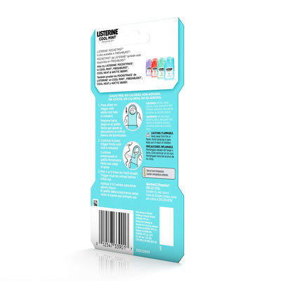 Listerine Freshburst Pocketmist Breath Spray – Sugar-Free, Non-Aerosol, Spearmint, 6-Pack