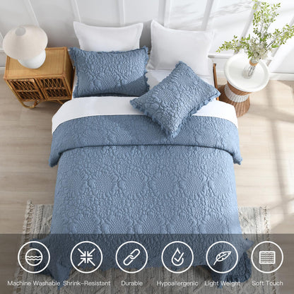 Multiple Colors & Sizes (Twin, Full/Queen, King) – Lightweight 3-Piece Microfiber Bedding