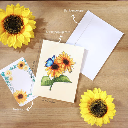 Pop Up Anniversary Card, 3D Cards 6x8 inch
